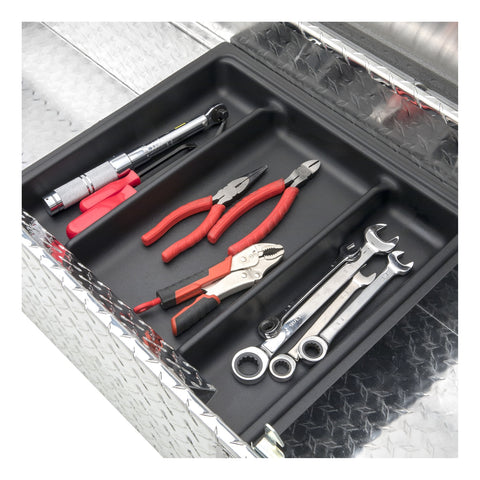 UWS Bright Aluminum 63in. Crossover Truck Tool Box; Low Profile (LTL Shipping Only)