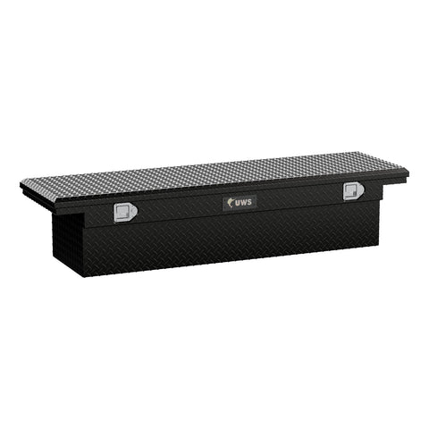 UWS Gloss Black Aluminum 69in. Truck Tool Box with Low Profile (LTL Shipping Only)