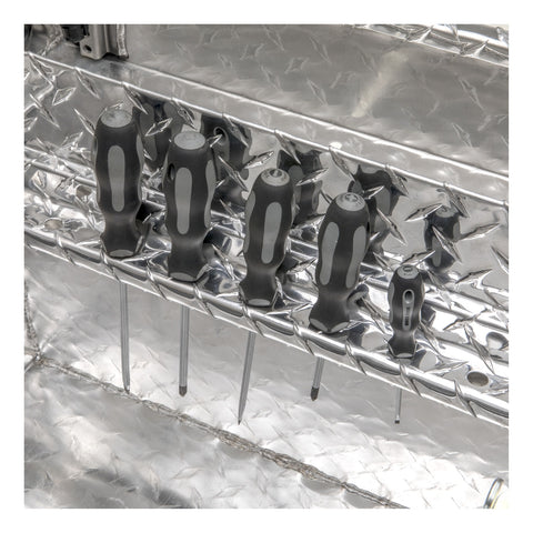 UWS Aluminum 69in. Truck Tool Box with Low Profile; Pull Handles (LTL Shipping Only)