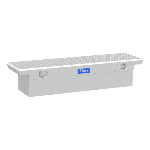 UWS Bright Aluminum 69in. Crossover Truck Tool Box; Low Profile (LTL Shipping Only)