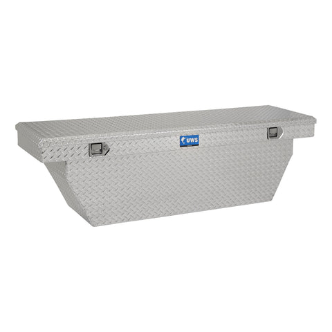 UWS Bright Aluminum 72in. Deep Angled Crossover Truck Tool Box