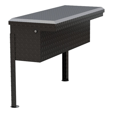 UWS Gloss Black Aluminum 36in. Truck Side Tool Box; Low Profile (LTL Shipping Only)