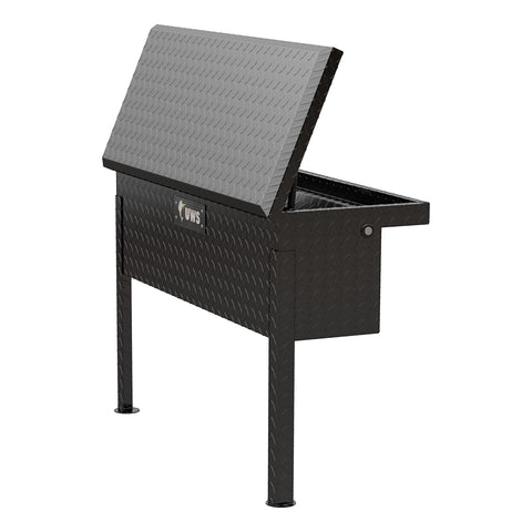 UWS Gloss Black Aluminum 36in. Truck Side Tool Box; Low Profile (LTL Shipping Only)