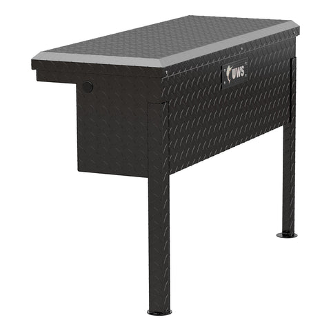 UWS Gloss Black Aluminum 36in. Truck Side Tool Box; Low Profile (LTL Shipping Only)