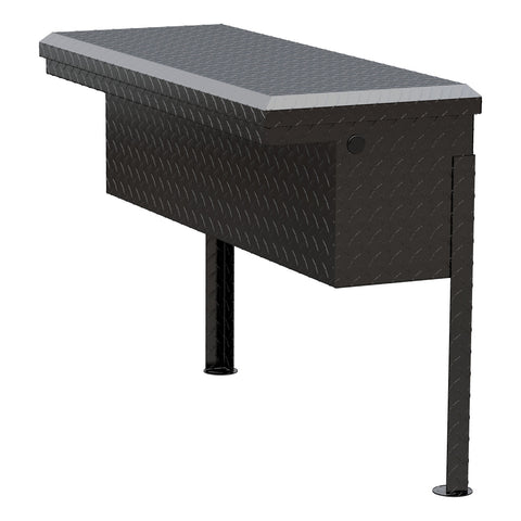 UWS Gloss Black Aluminum 36in. Truck Side Tool Box; Low Profile (LTL Shipping Only)