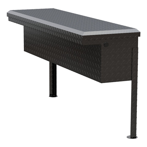 UWS Gloss Black Aluminum 48in. Truck Side Tool Box; Low Profile (LTL Shipping Only)