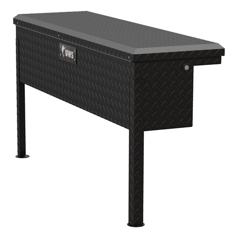 UWS Matte Black Aluminum 48in. Truck Side Tool Box; Low Profile (LTL Shipping Only)