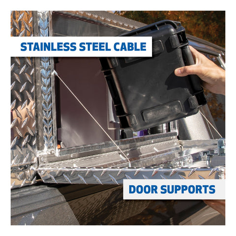 UWS Bright Aluminum 96in. Double-Door Topside Truck Tool Box