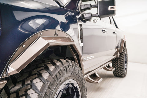 Fab Fours Open Fender Flare; Open 2 Stage Black Powder Coated;