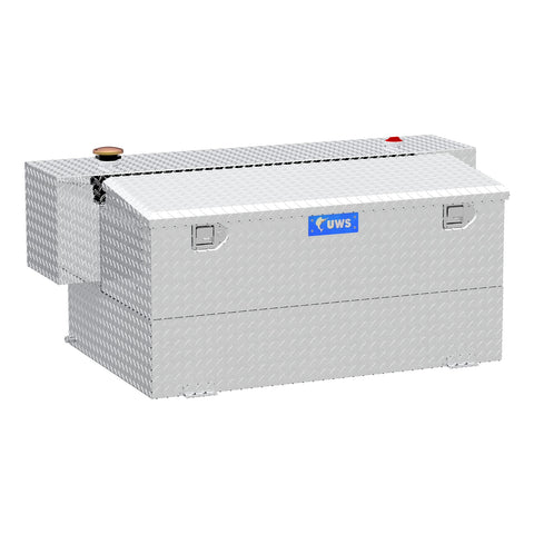 UWS Gloss Black Hammerhead-Style 100-Gallon Aluminum Combo Transfer Tank