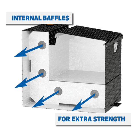 UWS Gloss Black 85-Gallon Combo Aluminum Transfer Tank