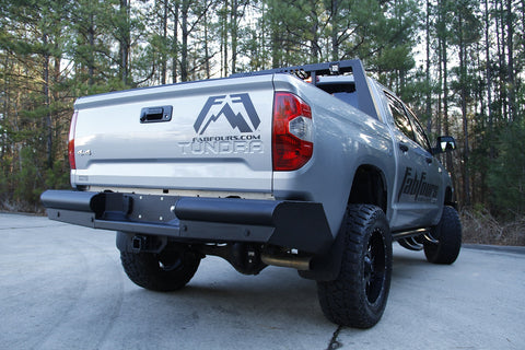Fab Fours Elite Rear Bumper; 2 Stage Black Powder Coated;