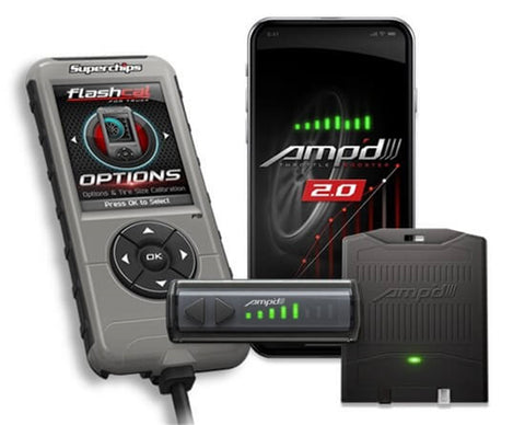 Superchips Flashcal AMPd 2.0 Kit; Incl. Flashcal Programmer/AMPd Throttle Booster 2.0;