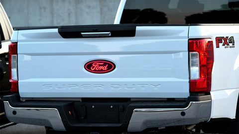 Putco Luminix Ford LED Emblems; Rear; Red;