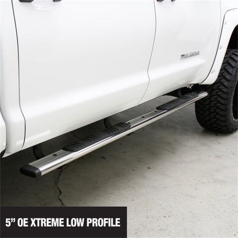 Go Rhino 5in. OE Xtreme Low Profile SideSteps-80in. Long-Stainless Steel-Bars Only
